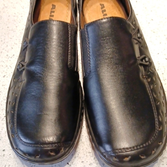 Alia Women's Black Leather Vented Loafer Sz 8 - Picture 5 of 10